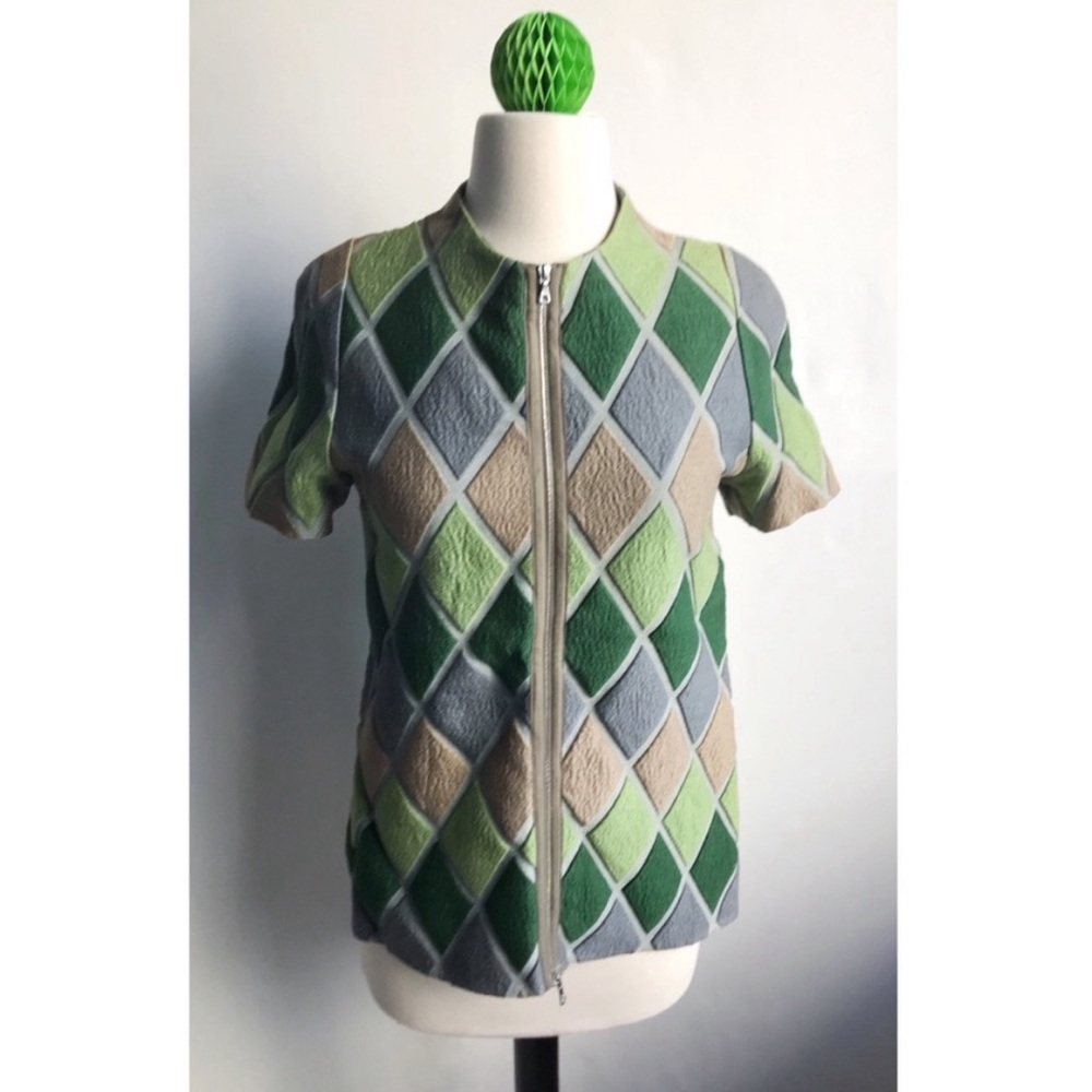 Marni Brocade Diamond Pattern Jacket size 2, Italian 38